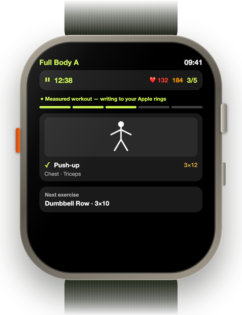 Wealthen — Apple Watch Ultra'da ölçülen antrenman